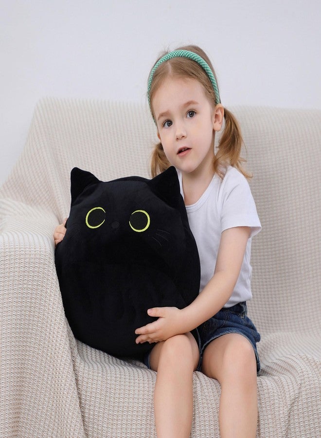 OurHonor 3D Black Cat Plush16in, Black Cat Stuffed Animal Plushies, Soft Cute Cat Pillow Doll Toy Kawaii Room Decor Gifts for Kids, Boys, Girls - Image 5