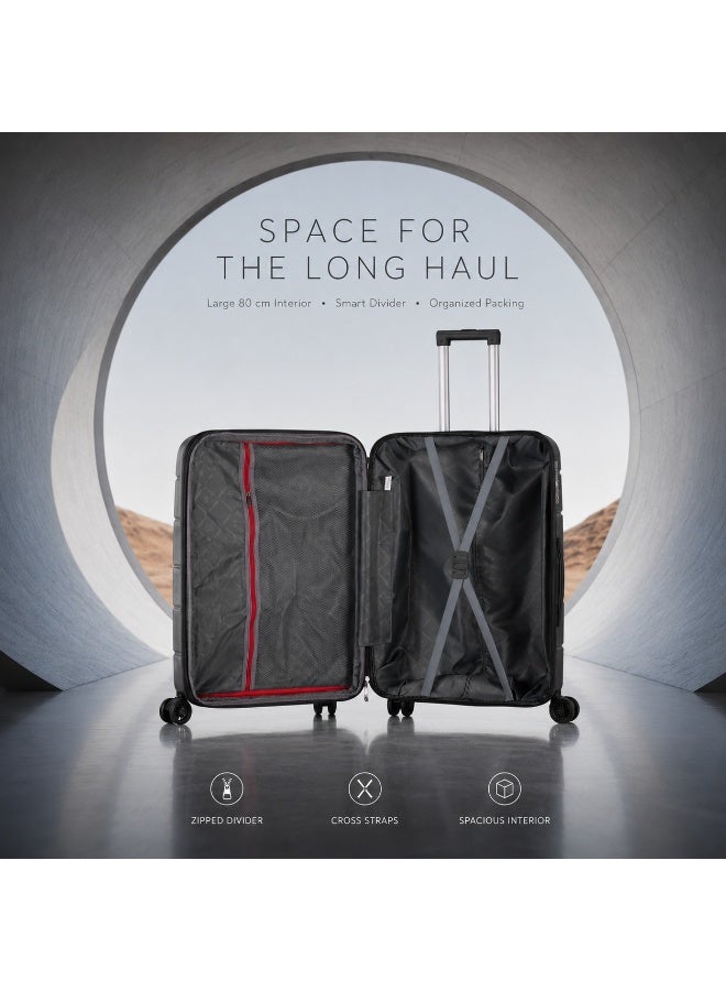 Spinner 80cm Travel Suitcase, Large Wheeled Trolley Bag with ample space for long trips and comfortable travel - Image 4