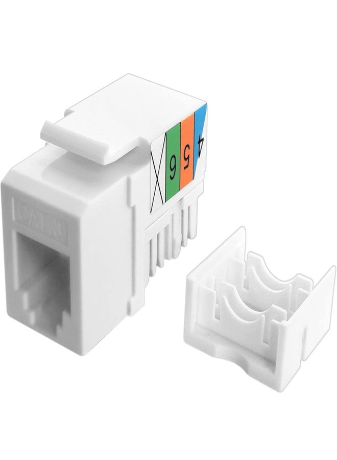 NECABLES 5Pack CAT3 Telephone Keystone Jack Phone Keystone Jack Punch Down Type 110 IDC to RJ11/RJ12 6P6C Female White - Image 3