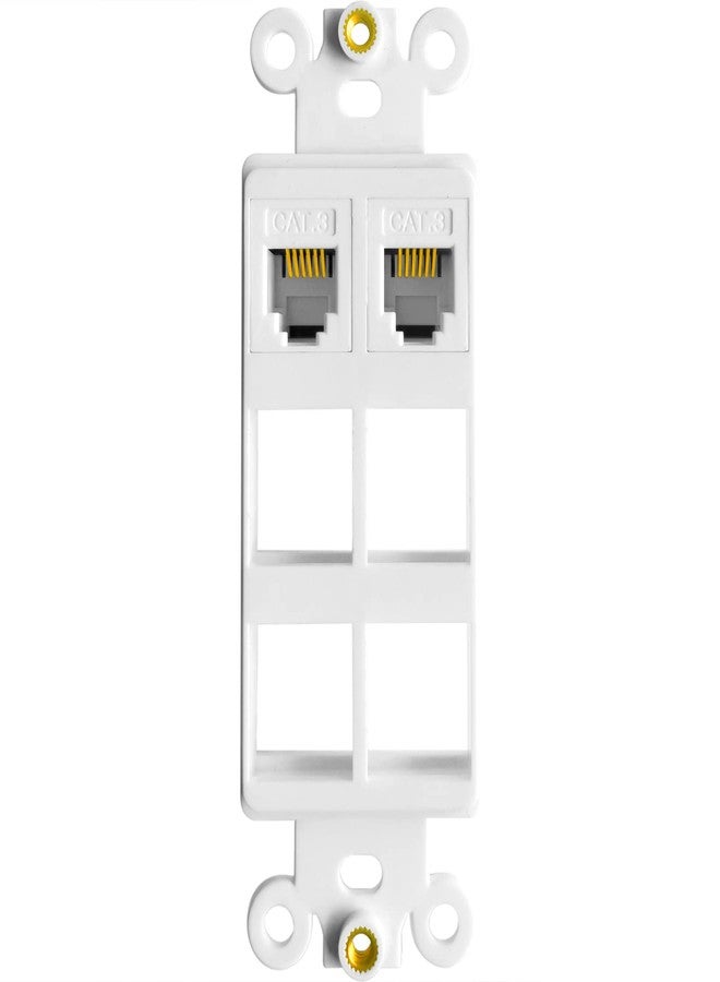 NECABLES 5Pack CAT3 Telephone Keystone Jack Phone Keystone Jack Punch Down Type 110 IDC to RJ11/RJ12 6P6C Female White - Image 5