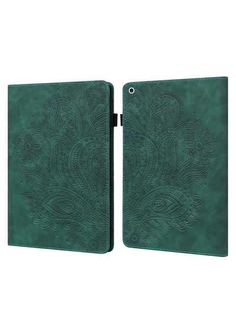 Case For iPad 10.2 2021 / 2020 / 2019 Peacock Embossed Pattern TPU + PU Horizontal Flip Leather Case with Holder & Card Slots & Wallet & Sleep / Wake-up Function