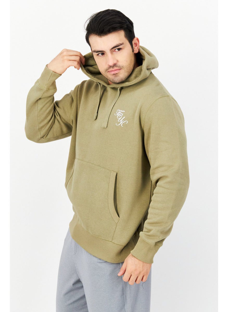 Men Long Sleeve Brand Logo Hoodie, Light Olive - pzsku/Z756F1A43FC496CBD1646Z/45/_/1738592286/cd86cd60-cd08-4986-a9ca-12ac3c783423