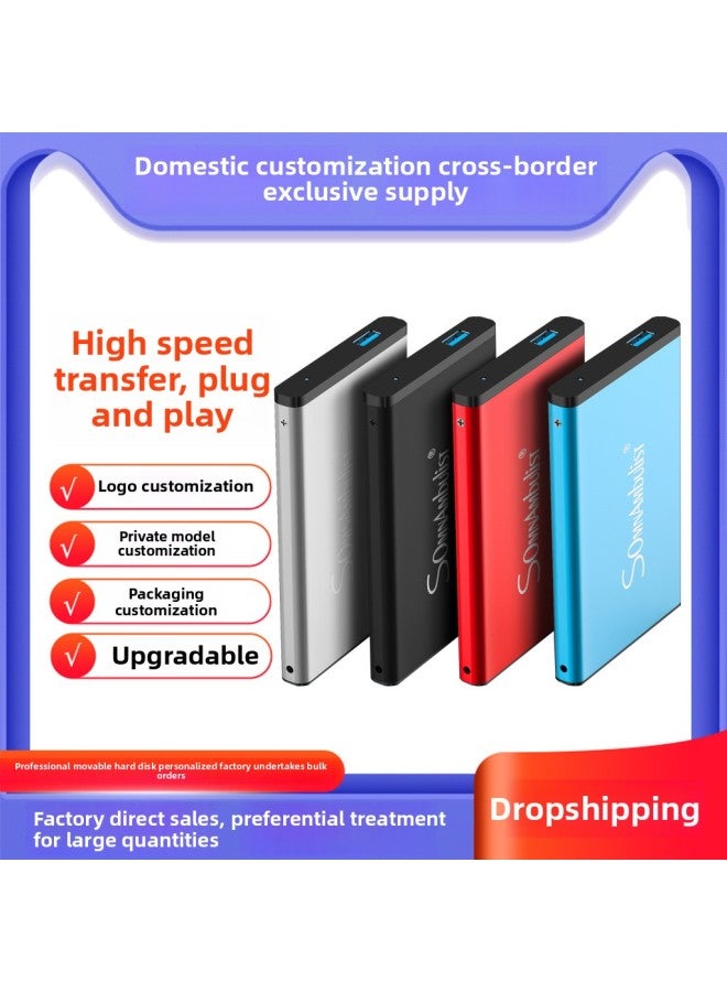 Direct Cross-mirror Supply Usb3.0 Mobile Hard Disk 250GB/320GB/500GB/1TB/2TB-Capacity:160GB-Interface:Blue 3.0 - Image 1