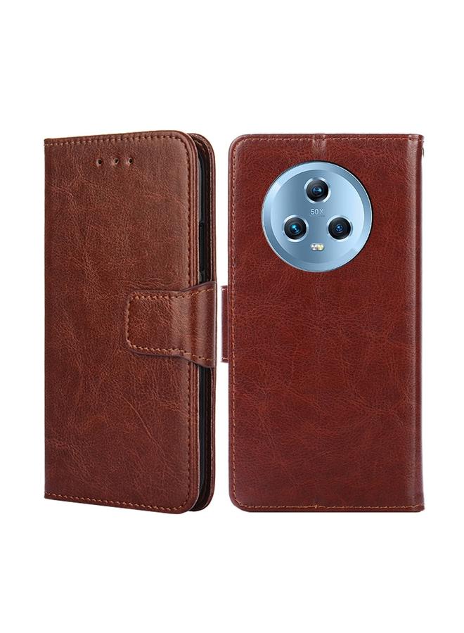 Green Tiger Case For Honor Magic5 Crystal Texture Leather Phone Case - Image 1