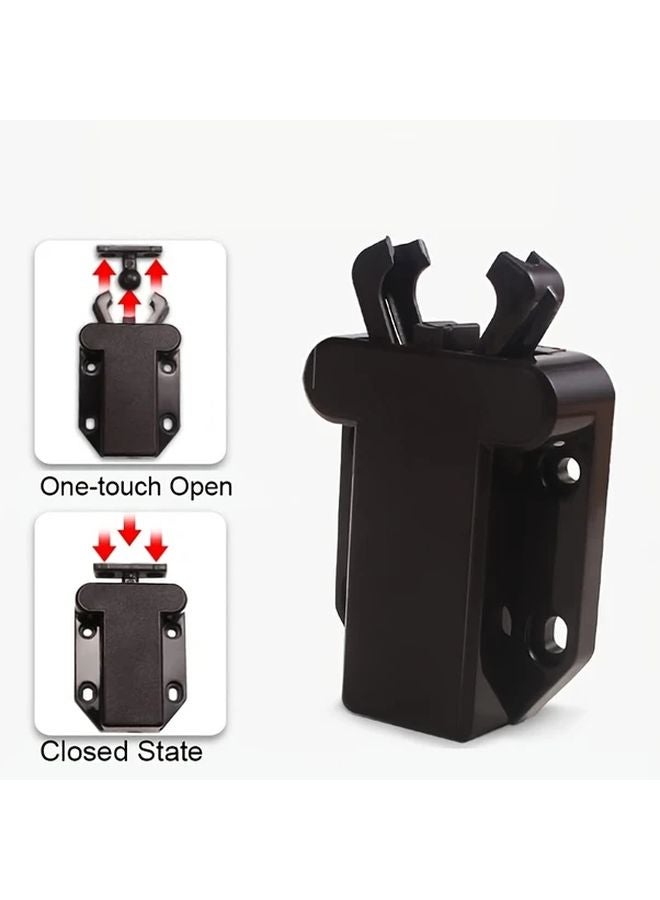 White Push to Open Cabinet Latch 2pcs Self Locking Device for Drawer Cupboard Door - Image 3