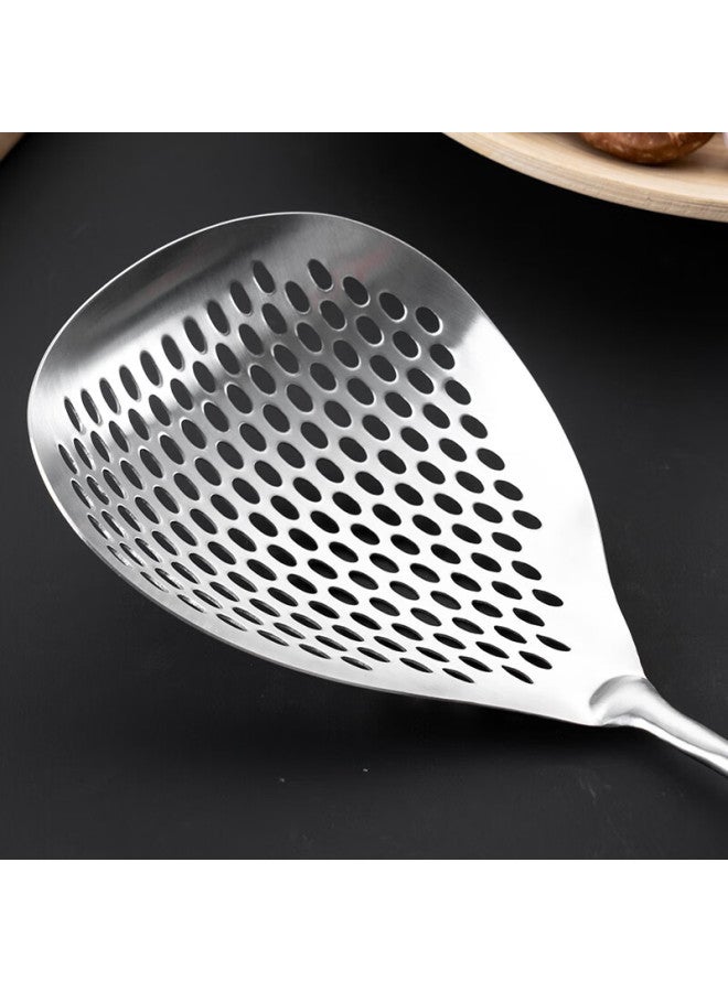Onlycook Onlycook 304 Stainless Steel Strainer, Large Dumpling Skimmer, Deep-frying Filter, Kitchen Slotted Spoon, Thickened Long-handled Large Ladle  - Image 5