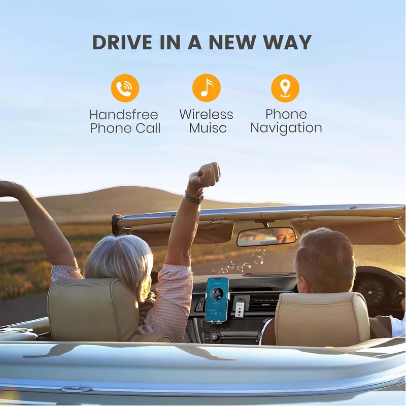 MaedHawk Bluetooth Aux Adapter for Car, Maedhawk Aux to Bluetooth 5.2 Audio Receiver for Car Home Stereo Speaker Headphone, Rotatable 3.5mm Wireless Aux Bluetooth Car Adapter, Handsfree Calls, A2DP - Image 2