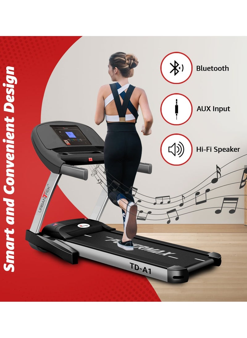 PowerMax Fitness - PowerMax Fitness Urbantrek™ Td-A1 (4.0Hp Peak) Treadmill For Home, Cardio Training, With 15 Level Auto-Incline, 12 Pre-Set Programs, Max User Weight 110Kg, Max Speed 16Km/Hr, - Image 1