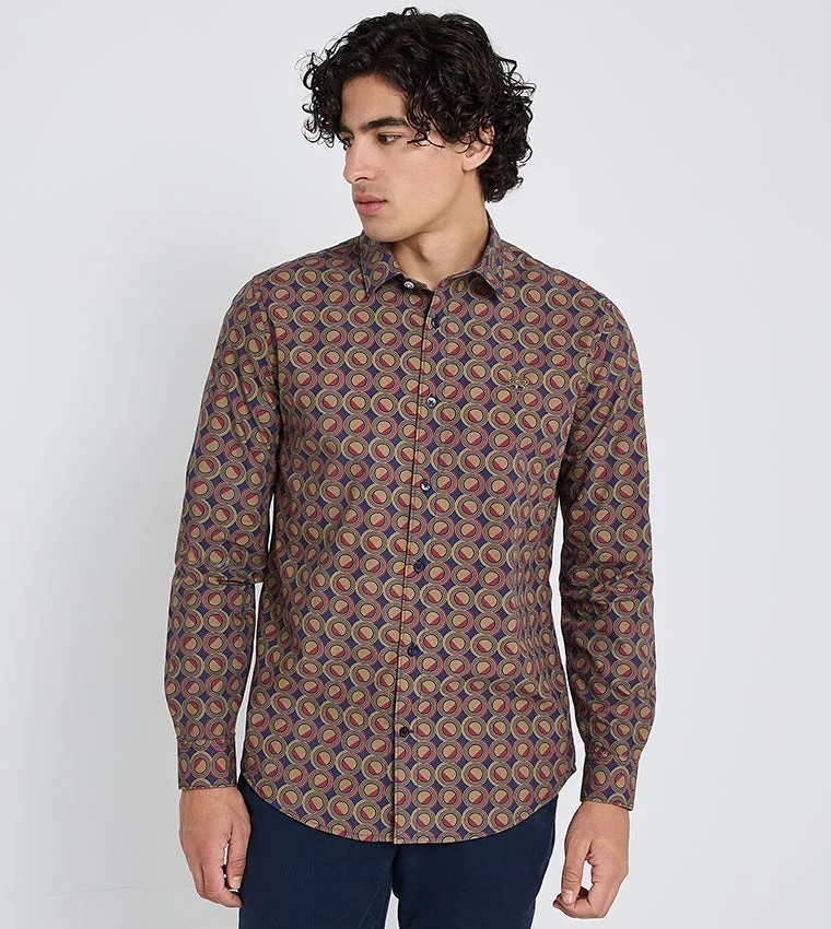 بين شيرمان Ben Sherman Men's Long Sleeve Patterned Shirts