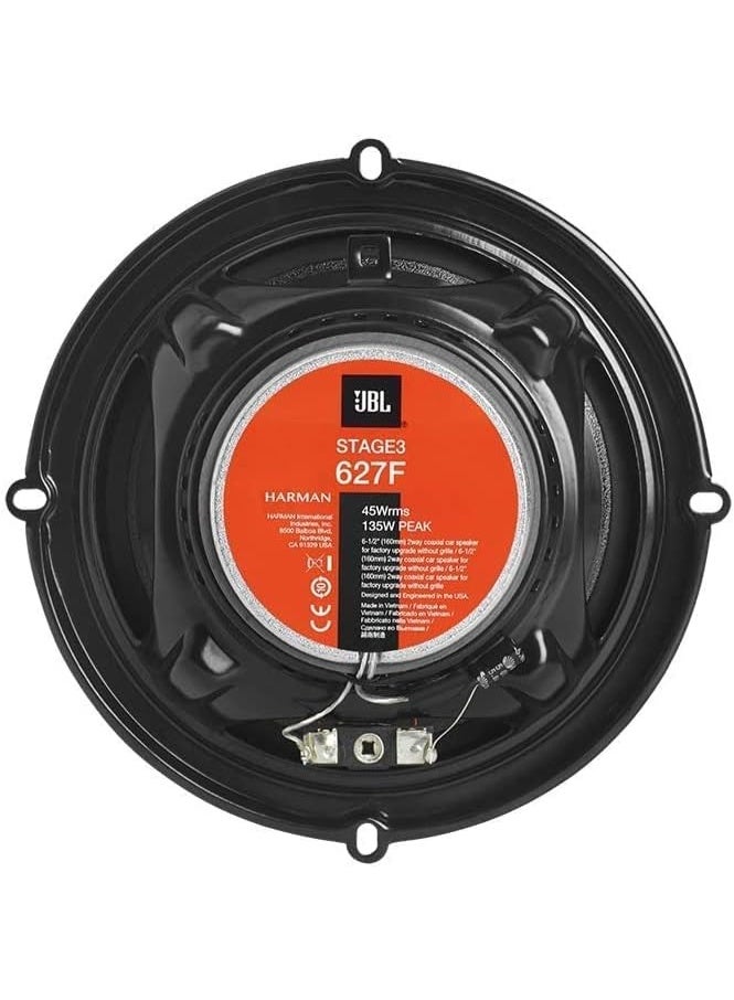 جي بي إل طقم سماعات سيارة Stage3 627F ثنائي الاتجاه، 6.3 بوصة - مكبر صوت هارمان كاردون 225 واط - نظام ستيريو هاي فاي كبير للسيارات من قطعتين - 160 مم - Image 4