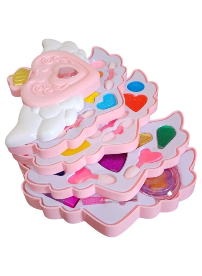 DAT Sparkle & Glitter Princess Makeup Set Toy with Winged Heart Palette & Accessories for Kids 3+ - Image 2