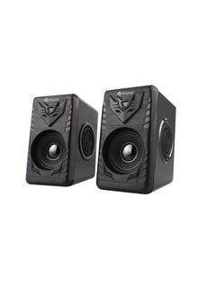 KISONLI T008A USB + AUX 3.5MM Speaker for Computer, LAPTOP 3 WATT PER SPEAKER  WITH MODERN ERGONOMIC DESIGN PERFECT FOR YOUR COMPUTER  SETUP