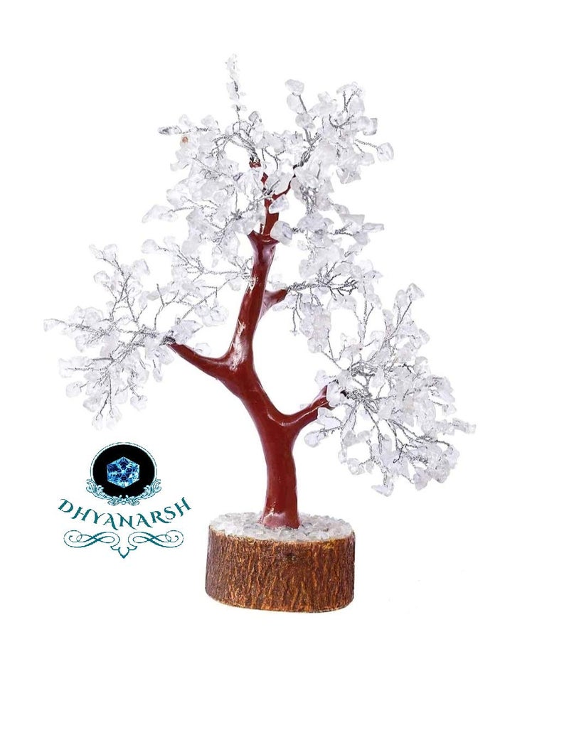 DHYANARSH Reiki Healing Gemstone Tree, Standard - Multicolor - Home Decor - Metaphysical (sphatik Rock Crystal) - Image 5