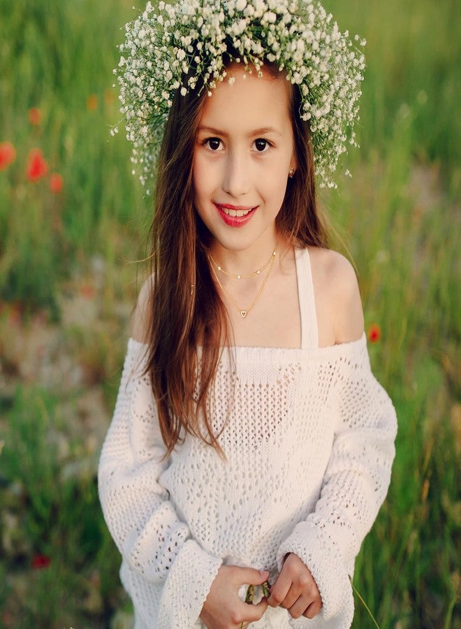 Poxtex Gold Heart Necklace for Women, 14K Gold Plated Layered Jewelry for Women Trendy, Cute Tiny Diamond Heart Choker Necklace for Mother's Gift - Image 3