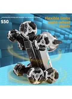 Generic Mechanical Dog Eight-wheel Stunt Remote Control Toy Children Gesture Induction Climbing Deformation Electric Intelligent Robot Dog-Color:Eight-wheel Stunt Mechanical Dog (single Remote Control)-Specifications:Dual Battery Version (two Body Batteries)  - Image 4