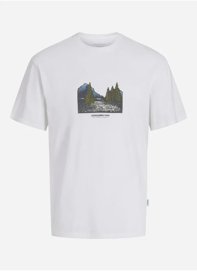 JACK & JONES Graphic Print Crew Neck T-Shirt