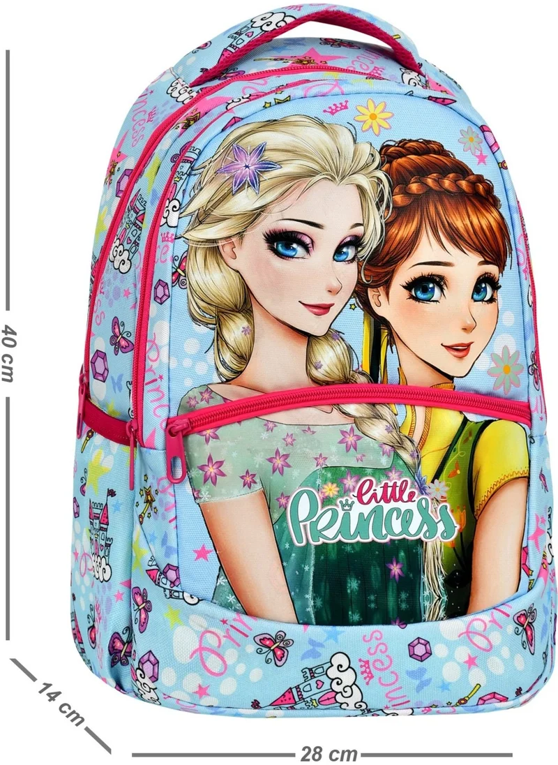 Çantaland Primary School Frozen Patterned Girls Primary School Bag + Lunch Box