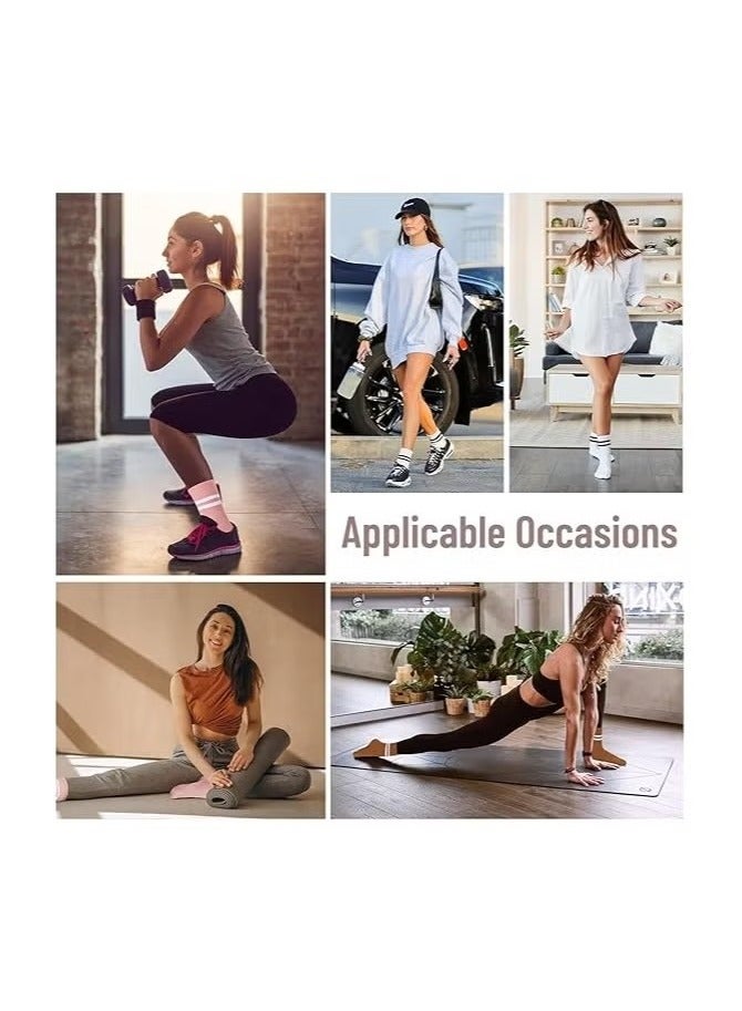 Generic 3 Pairs Yoga Socks For Women，Non Slip Socks Pilates Socks For Yoga,Pilates， Ballet, Dance，white，black，pink - Image 4