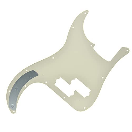 KAISH 13 Hole P Bass Style Pickguard PB Scratch Plate Bass Pickguard for Precision P Bass made in USA/Mexico Aged White 3 Ply - Image 3