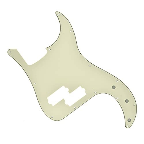 KAISH 13 Hole P Bass Style Pickguard PB Scratch Plate Bass Pickguard for Precision P Bass made in USA/Mexico Aged White 3 Ply - Image 5