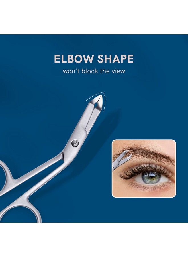 Cut it Stainless Steel Eyebrow Scissors Handle Shaped Eyebrow Tweezers Straight Flat Tip Tweezers Hair Plucker For Trimming And Shaping Face Care Tools For Women - Image 3
