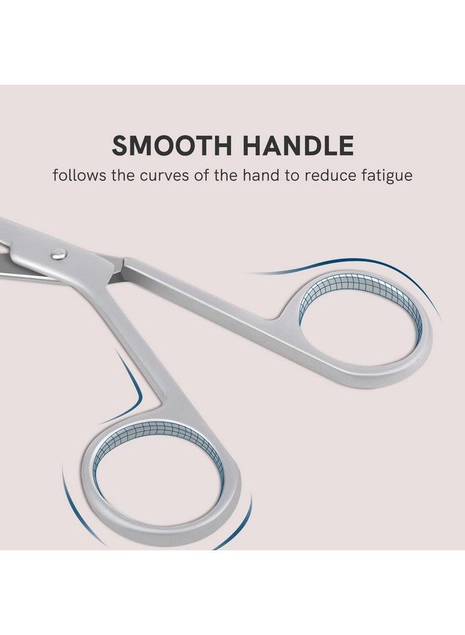 Cut it Stainless Steel Eyebrow Scissors Handle Shaped Eyebrow Tweezers Straight Flat Tip Tweezers Hair Plucker For Trimming And Shaping Face Care Tools For Women - Image 5