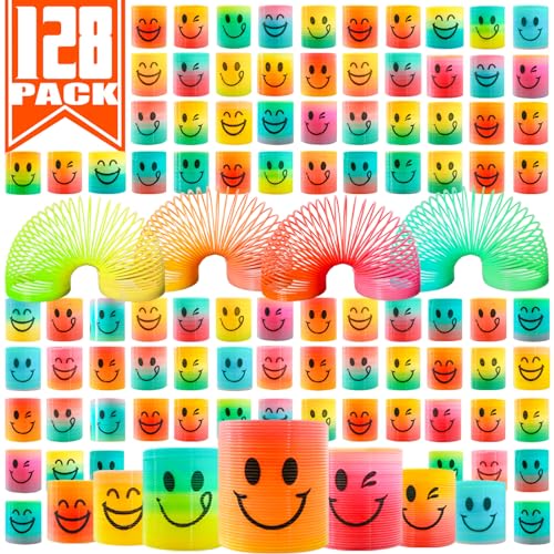 Cocurb 128 Pcs Mini Spring Party Favors for Kids 48Fun Goodie Bag Stuffers for Birthdays Classroom Prizes and Small Toys Gifts 4 Assorted Designs - Image 1