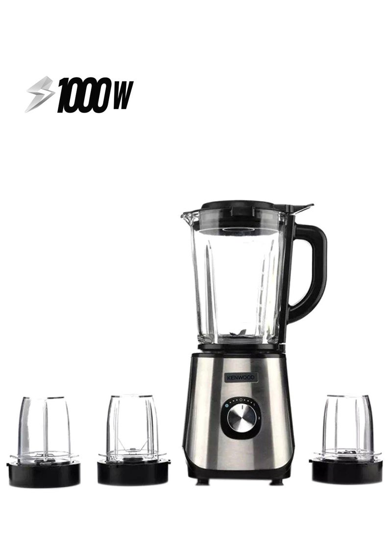 KENWOOD Glass Blender With 2 Multi-Mill 1000 W BLM45.885SS Stainless Silver - Image 1