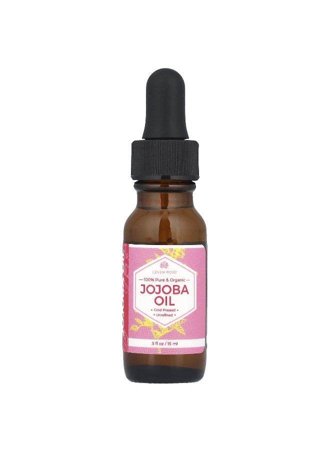 Leven Rose Leven Rose, 100% Pure & Organic Jojoba Oil, 0.5 fl oz (15 ml)  - Image 1