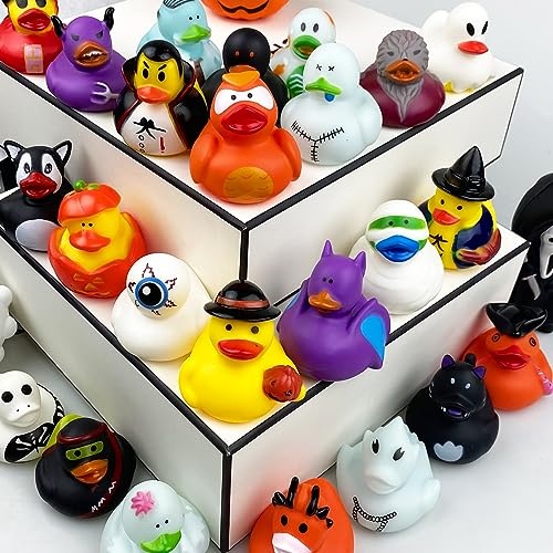 QINGQIU 24 Pack Halloween Rubber Ducks Bath Toys for Kids Toddlers Boys Girls Halloween Toys Halloween Party Favors Gifts Halloween Treat Bags - Image 3
