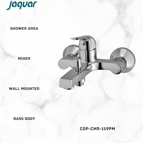 JAQUAR Continental Prime Series Normal Flow Exposed Part Kit 2 Way Diverter (Chrome), COP-119PM | Connections - Only to Spout & Hand Shower | Wall Mounted, Knob Selector with Button - Image 2