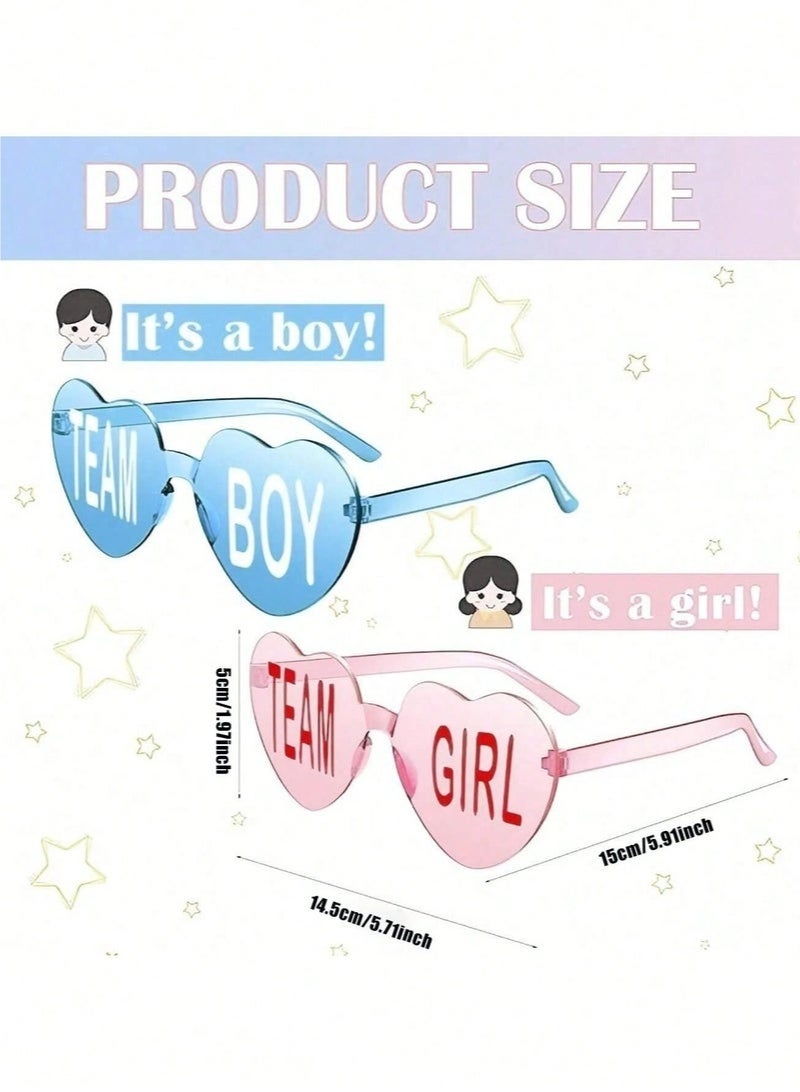 Bukela Gender Reveal Party Decoration – Glasses Set A fun party accessory set consisting of 4 pink "Team Girl" glasses and 4 blue "Team Boy" glasses – perfect for gender reveal celebrations. - Image 5