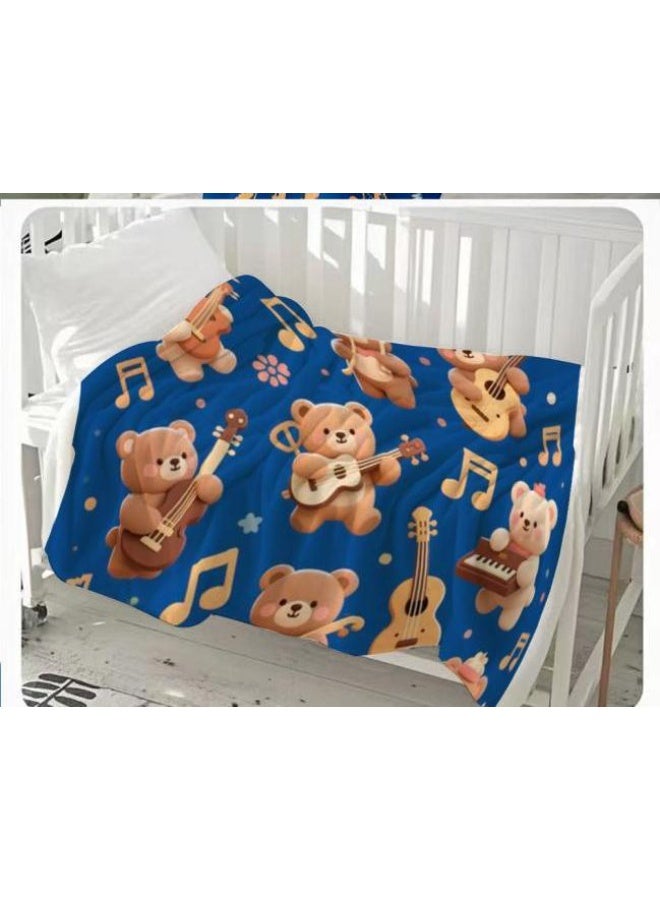 general Baby and children's cartoon flannel thin blanket (warm and comfortable, suitable for sleep, game use) 70cm*100cm - Image 2