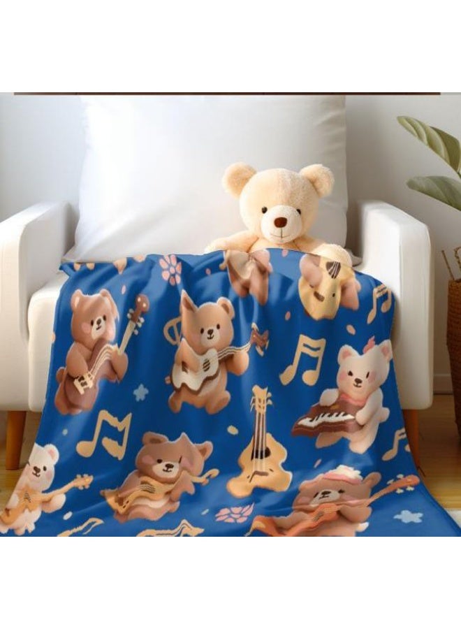 general Baby and children's cartoon flannel thin blanket (warm and comfortable, suitable for sleep, game use) 70cm*100cm - Image 4