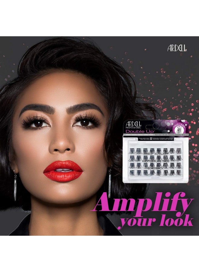 Ardell False Eyelashes Double Trio Individuals Long Black 4 Pack - Image 2