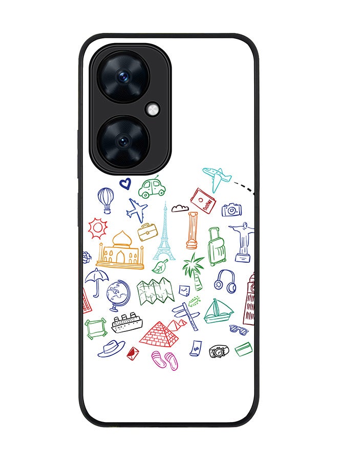 Stylizedd Rugged Black Edge case for Huawei nova 11i , Slim fit Soft Case Flexible Rubber Edges Anti Drop TPU Gel Thin Cover - Traveler - Image 1