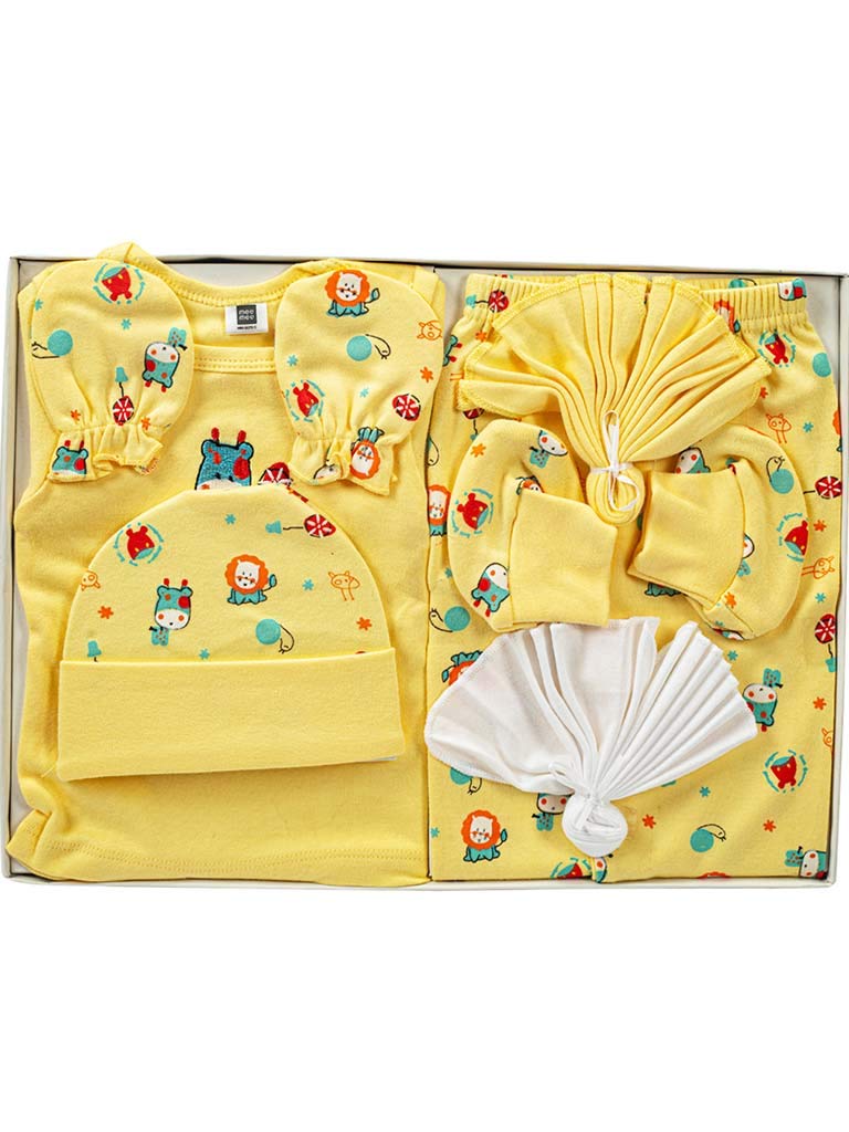 Mee Mee New Born Baby Gift Set | Soft Cotton Clothing Essentials for Infants/Baby Girls, Boys | Baby Shower Clothing Hamper (7 Pieces, Yellow) | Ideal Gift for New Born Baby - Image 3