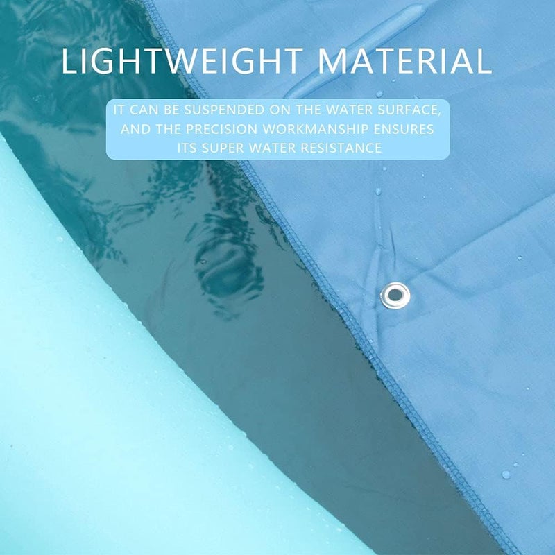woobles 4-15ft Solar Pool Cover, Round Pool Cover for Above Ground Pool In-Ground Pool Frame Swimming Pools Inflatable Pool,Reduce Water Evaporation Keep Warm Rainproof Dust Protector Easy Set (14.8ft, Blue) - Image 4