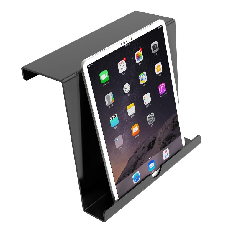 Qsxou Treadmill Tablet Holder, Exercise Bike Reading Stand, Acrylic Book Holder, Clear Acrylic Stand for Tablet, Magazines and Books, Blackï¼ˆ8.5 x 9.5 x 3.3 Inchesï¼‰ - Image 1