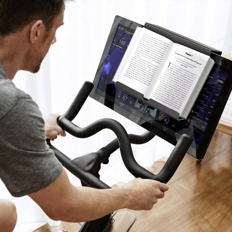 Qsxou Treadmill Tablet Holder, Exercise Bike Reading Stand, Acrylic Book Holder, Clear Acrylic Stand for Tablet, Magazines and Books, Blackï¼ˆ8.5 x 9.5 x 3.3 Inchesï¼‰ - Image 5
