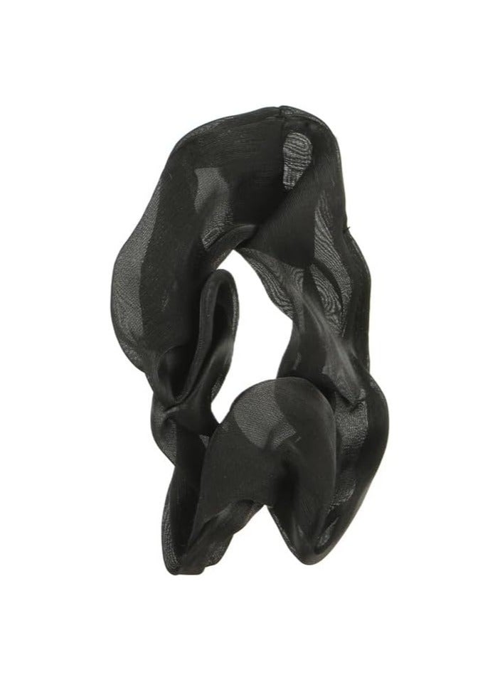 Girls' Fabric Hair Clip, Black 1 - Image 3