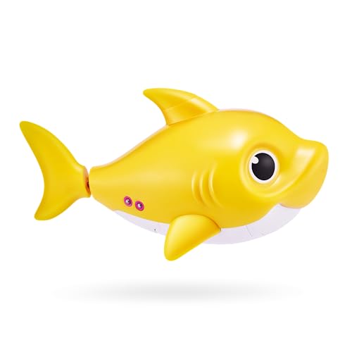 Robo Alive Junior Baby Shark New Silicon Fins Version Singing and Swimming Baby Shark (Yellow) by ZURU - Image 3