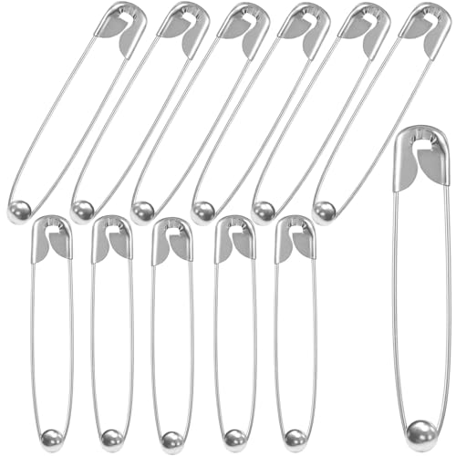 VAMA Fashions Metal Ball Safety Pin Set Draping Saree Pallu Pleats Holding Hijab Locking Clothing Sewing Crafting Multipurpose Pins for Women (5cm - Big Size Saree Safety Pins for Pleats) - Image 1