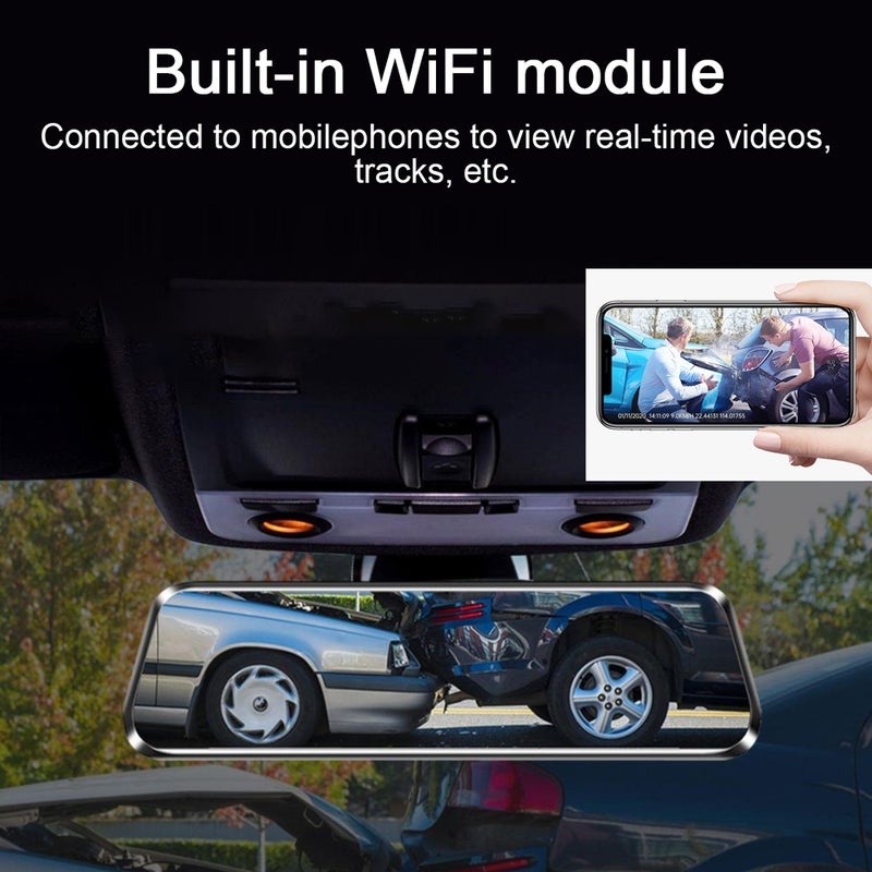 Dual Lens Car Video Recorder Auto Dash Cam Car Camera Recorder Night Viewing Loop Recording DVR 170 Degree Wide Angle Car Camcorder - Image 5
