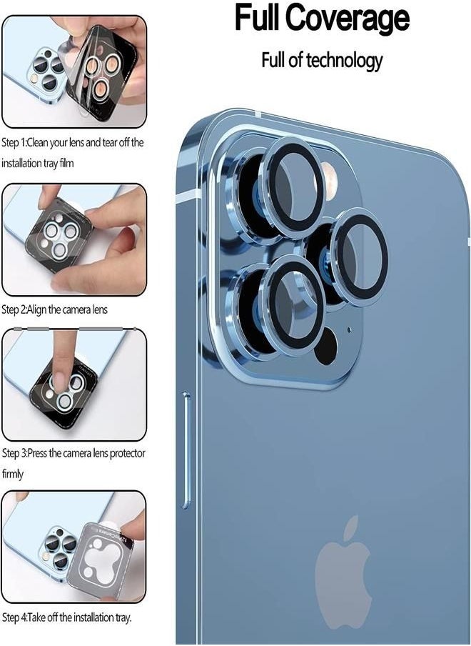 Generic - Camera Lens Protector for iPhone 13 Pro Max 6.7 Inch/iPhone 13 Pro 6.1 Inch, [Keep Original Camera] [Installation Frame] Tempered Glass Camera Lens Cover, 1 Set - Image 1