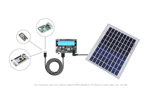 XICOOLEE Solar Energy/Power Manager Module, Solar Power for 5V-24V Solar Panel, Supports Solar Panel or USB Port Ba-ttery Charging - Image 2