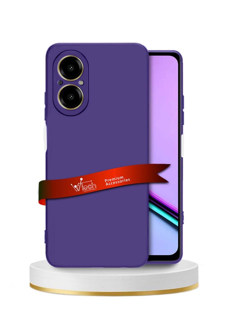 Wtech Realme C67 4G 2023 Soft Liquid Silicone Case Cover - Eggplant Purple - Image 1