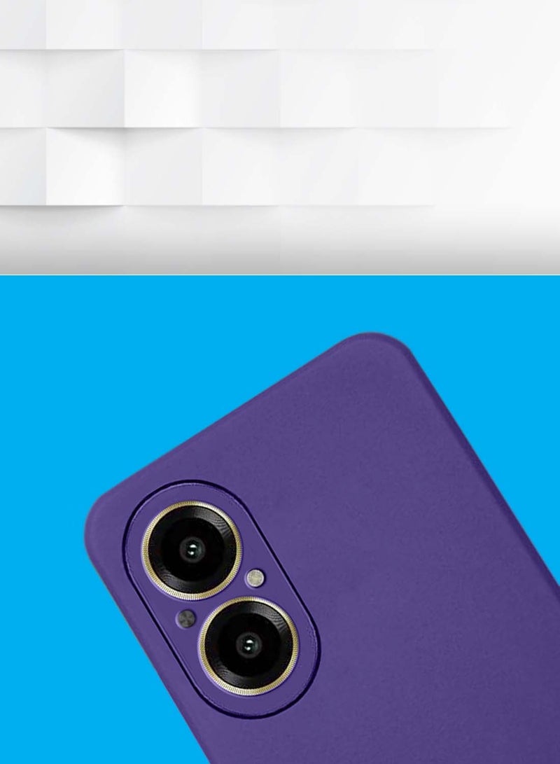 Wtech Realme C67 4G 2023 Soft Liquid Silicone Case Cover - Eggplant Purple - Image 3