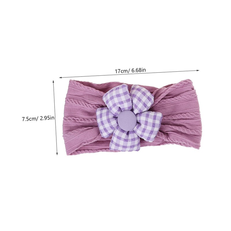 Baby Elastic Cotton Flower Headbands For Newborns Toddlers Birthday Daily - Image 3