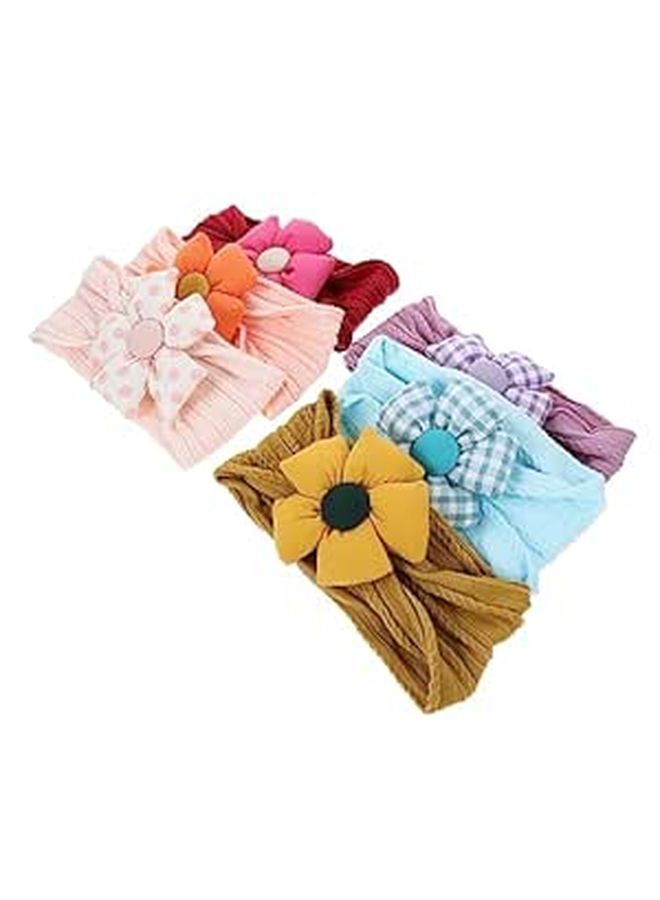Baby Elastic Cotton Flower Headbands For Newborns Toddlers Birthday Daily - Image 1